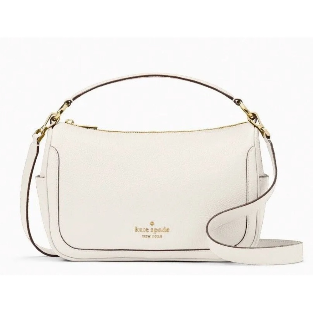 New Kate Spade Smoosh Satchel Hobo Crossbody Leather Parchment
